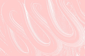 Natural soap texture. Adorable millenial pink foam trace background. Artistic majestic soap suds. Cleanliness, cleanness, purity concept. Vector illustration.