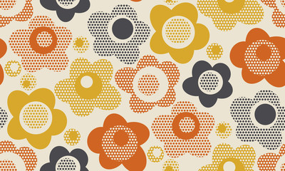 creative vintage stylized floral seamless pattern.