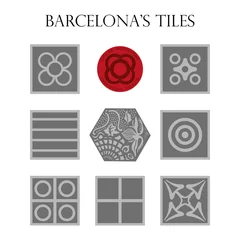 Set of Panots, hydraulic typical pavement of Barcelona © Lia Aramburu