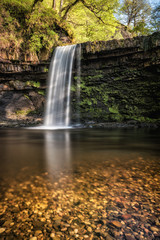 Fototapeta na wymiar Sgwd Gwladys Waterfall in the Breacon Beacons, Neath, UK
