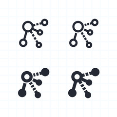 Circle Network - Contour & Cutout Icons . A set of professional, pixel-perfect icons.