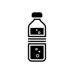 bottle of water with bubbles. simple single icon
