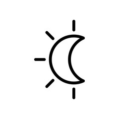 Eclipse. Simple linear icon with thin outline