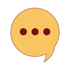 speech bubble icon over white background, colorful design. vector illustration