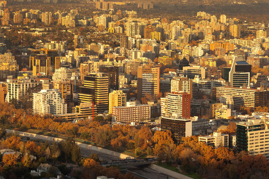 Buildings at Providencia district, Santiago de Chile