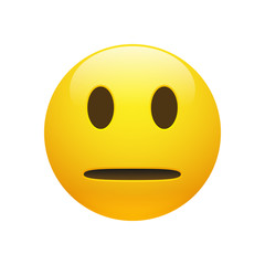 Vector Emoji yellow neutral face
