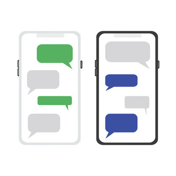 Vector of Smartphone using chatting app.
