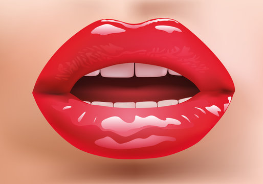 bouche - sensuelle - sexy - femme - rouge &agrave; l&egrave;vres - maquillage - sensualit&eacute; - beaut&eacute; - charme - belle