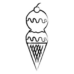 ice cream icon over white background, vector illustration