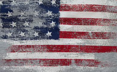 American flag vintage. National symbol of USA. Stars and stripes. Patriotic american background....