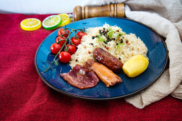 Central and Eastern European cuisines choucroute - sauerkraut with riesling