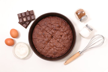 chocolate pie and ingredient