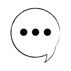 sketch of speech bubble icon over white background, vector illustration
