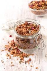 granola with nut and dried fruit