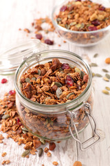 granola with nut and dried fruit