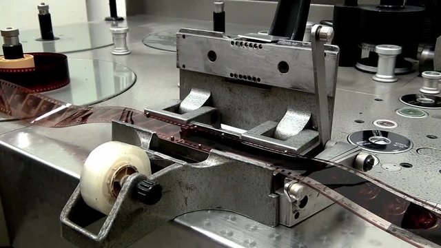 Retro Machine cutter for movie film