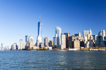 Naklejka premium Nowy Jork, panoramę dolnego Manhattanu