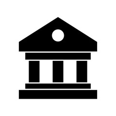 Building, bank buildink, goverment vector icon