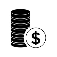 Money coins vector icon