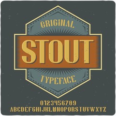 Original label typeface named 