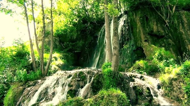 Beautiful waterfall in the mountain