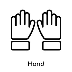 Hand icon isolated on white background