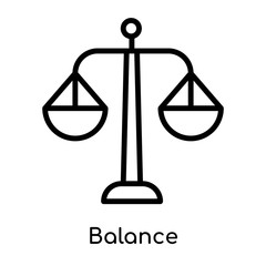 Balance icon isolated on white background