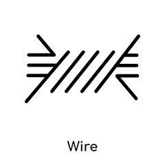 Wire icon isolated on white background