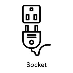 Socket icon isolated on white background