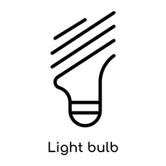 Light bulb icon isolated on white background