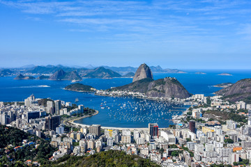 Beautiful view from Urca  neighborhood, south zone of Rio de Janeiro, Brazil.