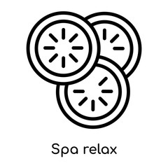 Spa relax symbol icon isolated on white background