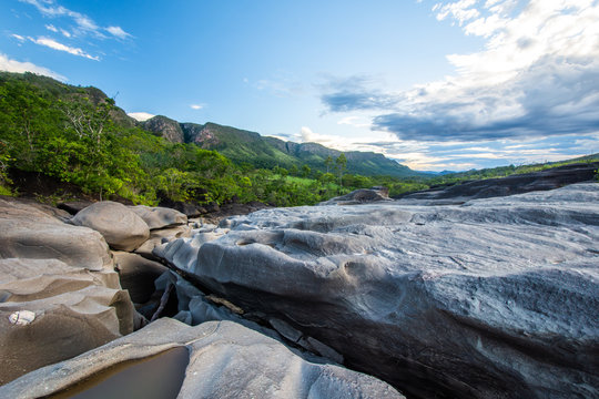 The beauty of Vale da Lua (Moon Valley), at Chapada dos Veadeiros, Goias, Brazil