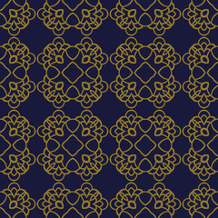 Antique seamless background Curve Round Check Cross Crest Frame