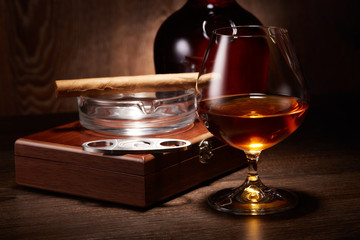 Cognac and cigar..