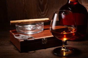 Cognac and cigar..