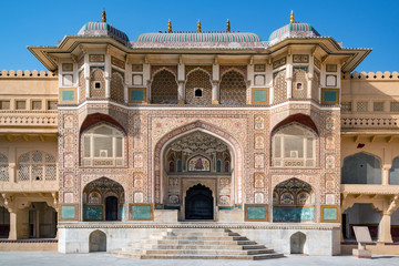 Fototapeta na wymiar Amer Fort in Jaipur, Rajasthan, India. UNESCO world heritage.