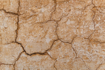 Brown adobe clay wall texture background. Material construction. Architectural detail. Vernacular architecture found in Africa and Asia.
