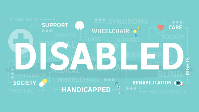 Disabled concept illustration.