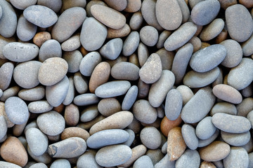 Abstract background texture, Colorful sea stones, top view