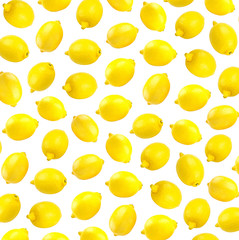 Fresh yellow lemon photographic pattern