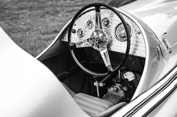 Vintage Racing Car Cockpit