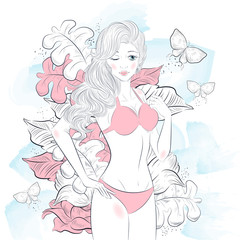 portrait of young beautiful woman