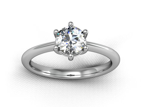 Wedding ring on a white background (high resolution 3D image)