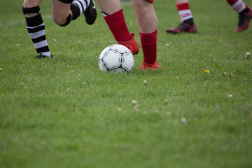 Soccer ball and feet