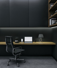 3d render of workspace mockup. Workspace mock up.