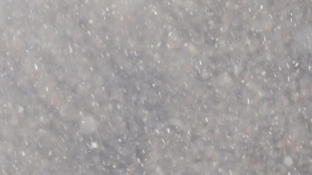 snowflakes in high mountain foreground