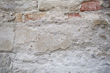 A ruined wall with copy space