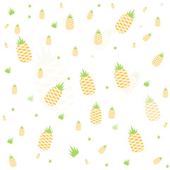 Seamless vector pineapple fruit pattern.vector, illustration.
