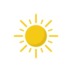 sun sign icon, vector sunlight, bright sunny